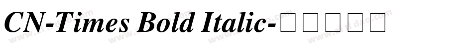 CN-Times Bold Italic字体转换